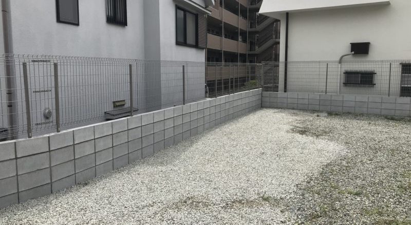 ブロック　フェンス　老朽化　外構工事　大阪