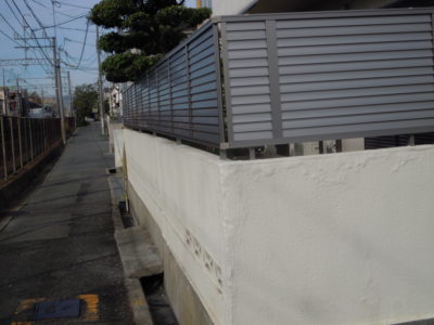 フェンスの修理　外構工事　大阪