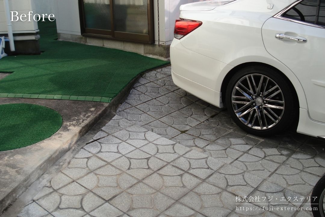 解体前のガレージ土間の写真です。