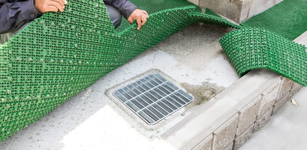 排水関係も新たに会所を移動させて再設置。雨水排水をコントロールしています。