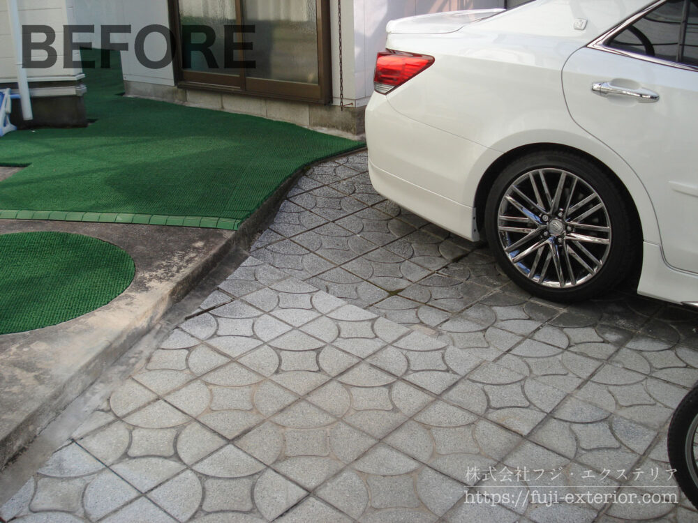 解体前のガレージ土間の写真です。