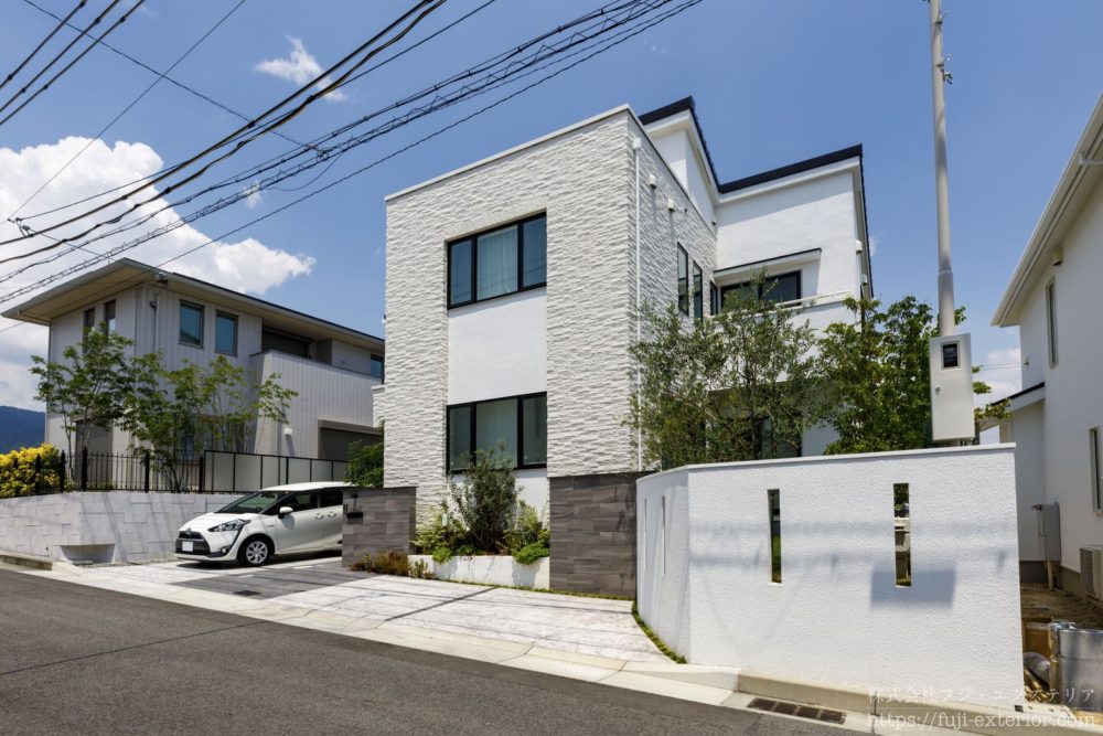 三井ホーム 新築一戸建ての外構デザイン、大阪府の施工事例です。