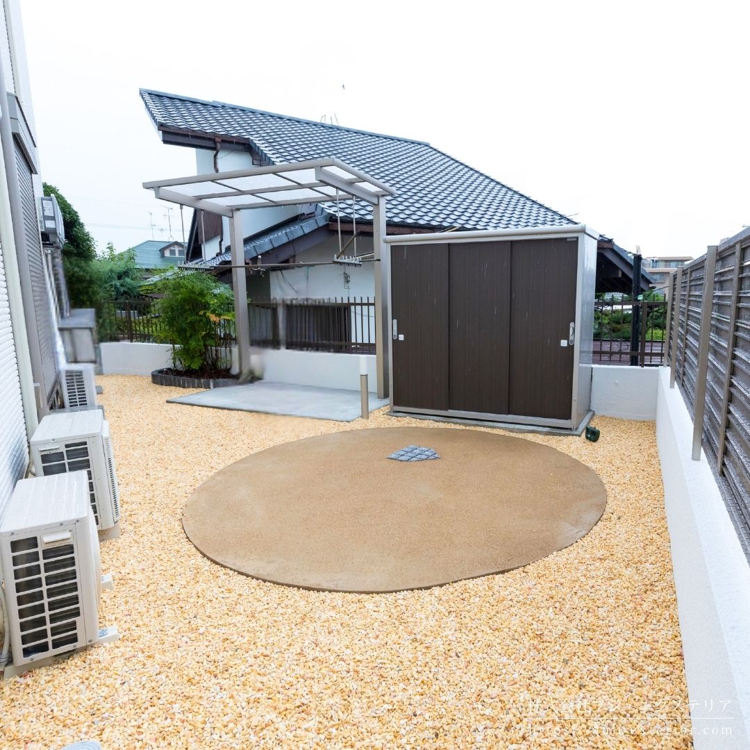 庭にバッティング練習場を作りました。