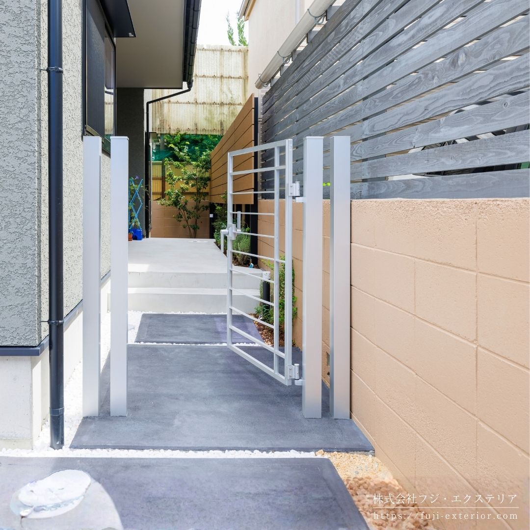 門扉、三協アルミ、マイリッシュＳ２型施工例