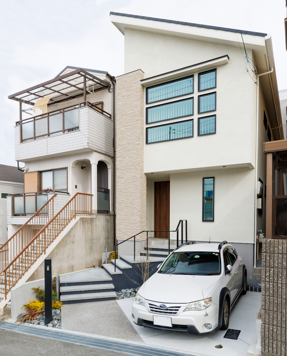 三井ホーム新築一戸建ての外構デザイン、大阪府の施工実例です。
