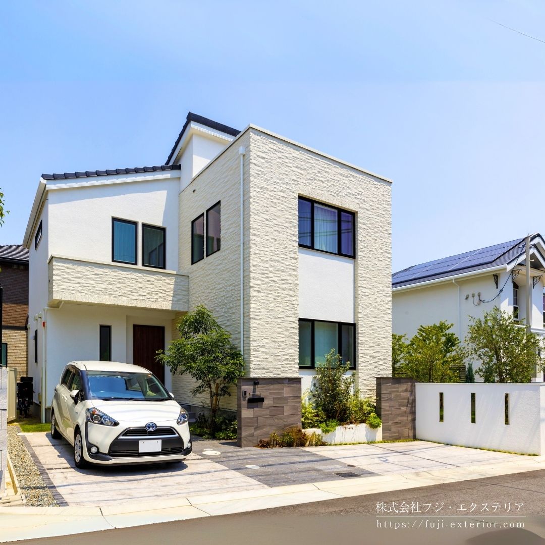 三井ホーム 新築一戸建ての外構デザイン、大阪府の施工事例。